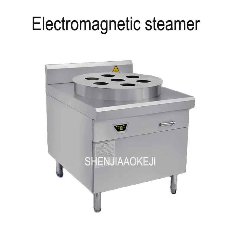 Commercial electromagnetic steam boiler high-power stainless steel breakfast restaurant bun steam engine 12kw 380V