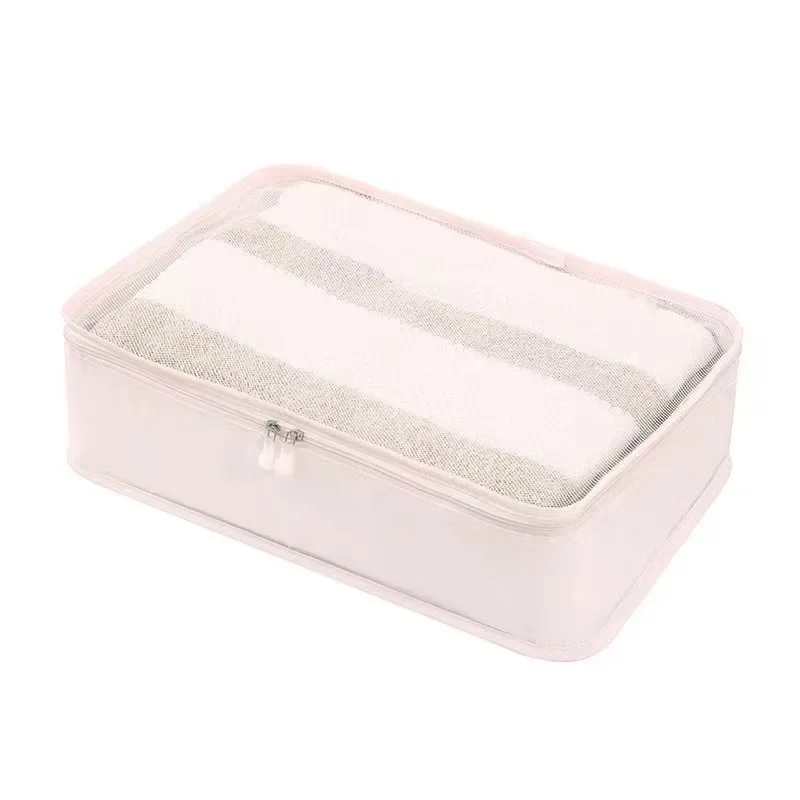 Set of Foldable Packing Cubes with Breathable Mesh Design - Lightweight Travel Organizers