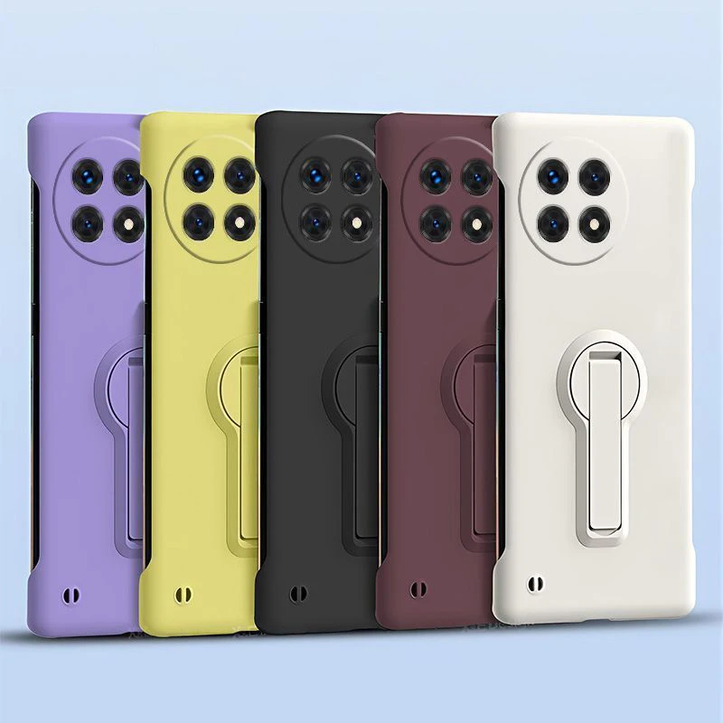 Sleek Frameless Phone Case with Holder - PC Thin Protector Cover