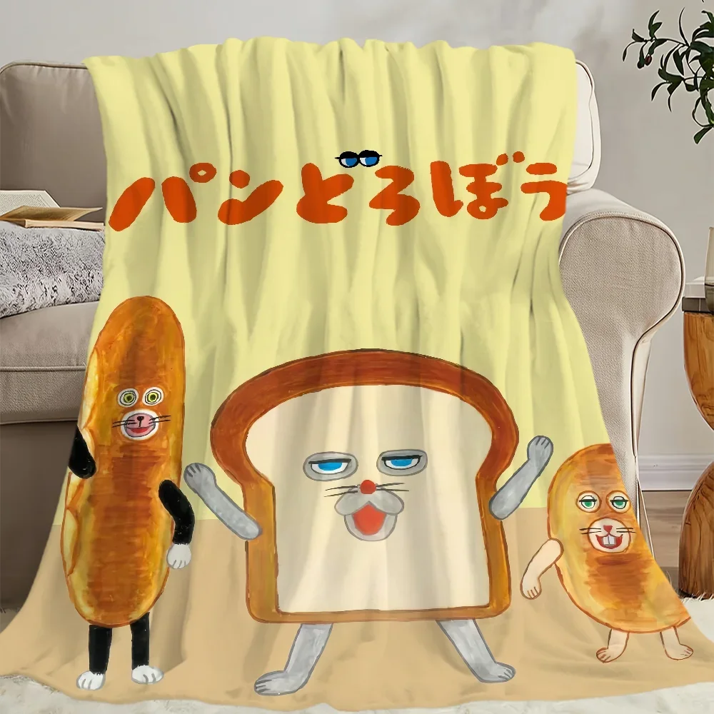 Picture book Bread Thief Blanket Skin friendly comfort warm soft plush blanket suitable sofa living room office bedroom 6