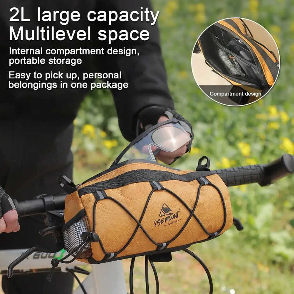 

Сумка на руль велосипеда, водонепроницаемая вместительная универсальная с застежкой-молнией, для маленьких велосипедов