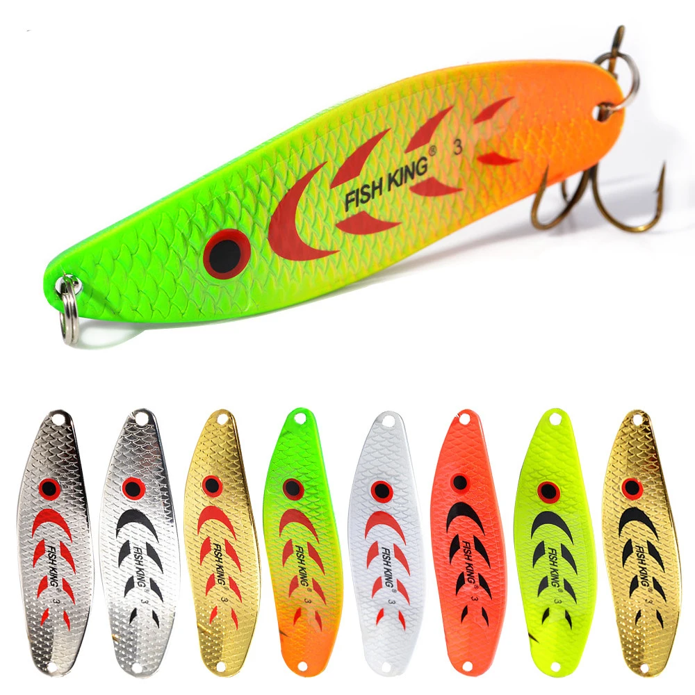 FTK 18g 28g Spinner Fishing Lure Metal Bait Spoon Sequin Paillette Fishing Tackle Vissen PescaSingle Hooks Carp Fishing Goods