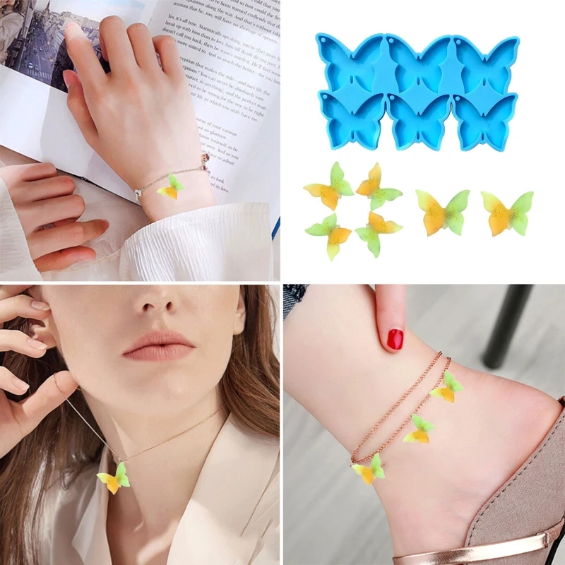 Silicone Mold Butterfly Heart For DIY Jewelry