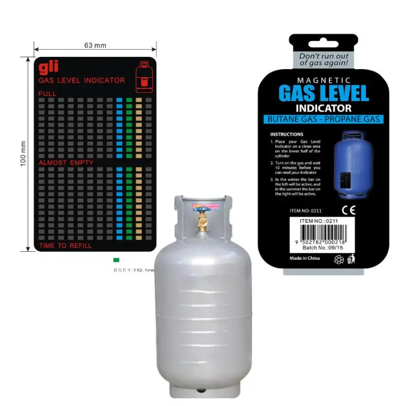 Practical Propane Butane LPG Fuel Gas Tank Level Indicator Magnetic Gauge 10/5/3/1PCS Caravan Bottle Temperature Measuring Stick