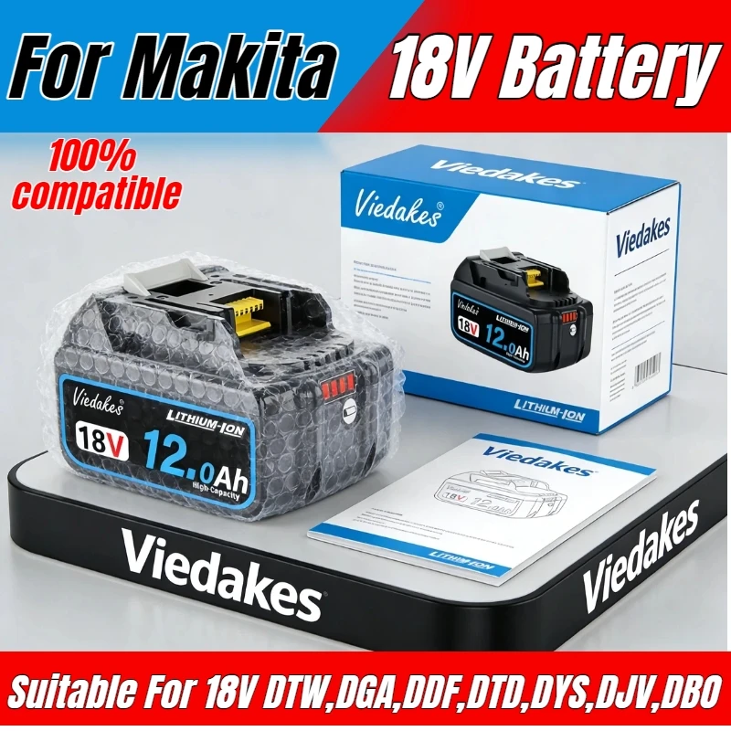 For Makita Battery 18V VIEDAKES 4.0Ah Replacement BL1840B BL1850B Safe Reliable 18650 Li-ion Battery✅
