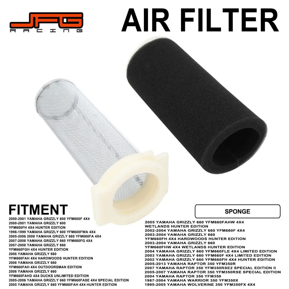 

Набор воздушных фильтров для мотоцикла, для Yamaha Warrior 350 Raptor 350 YFM 350X гризли 600 YFM 600F 2005 2006 2007 2008
