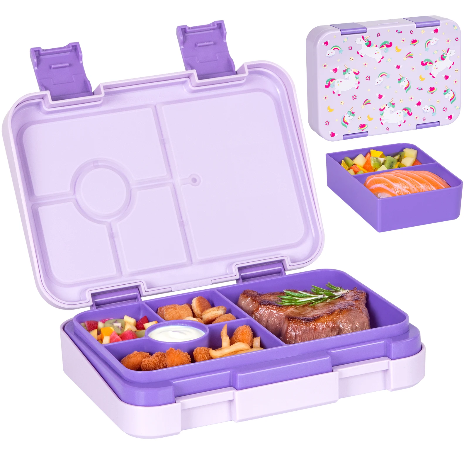 Kids Lunch Box Student Microwave Safe Travel Bento Box Halloween Container Portable Leak Proof Fruit Salad Bento