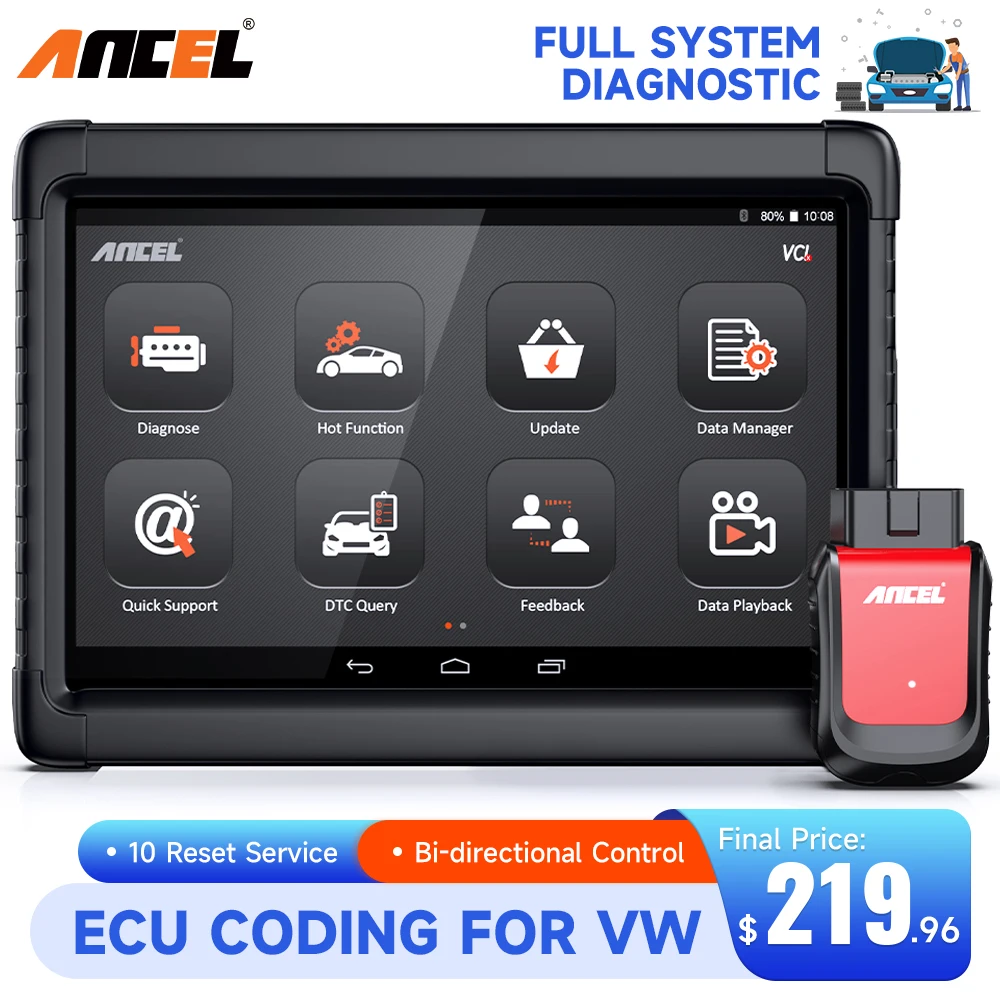 Автомобильный сканер Ancel X6 OBD2