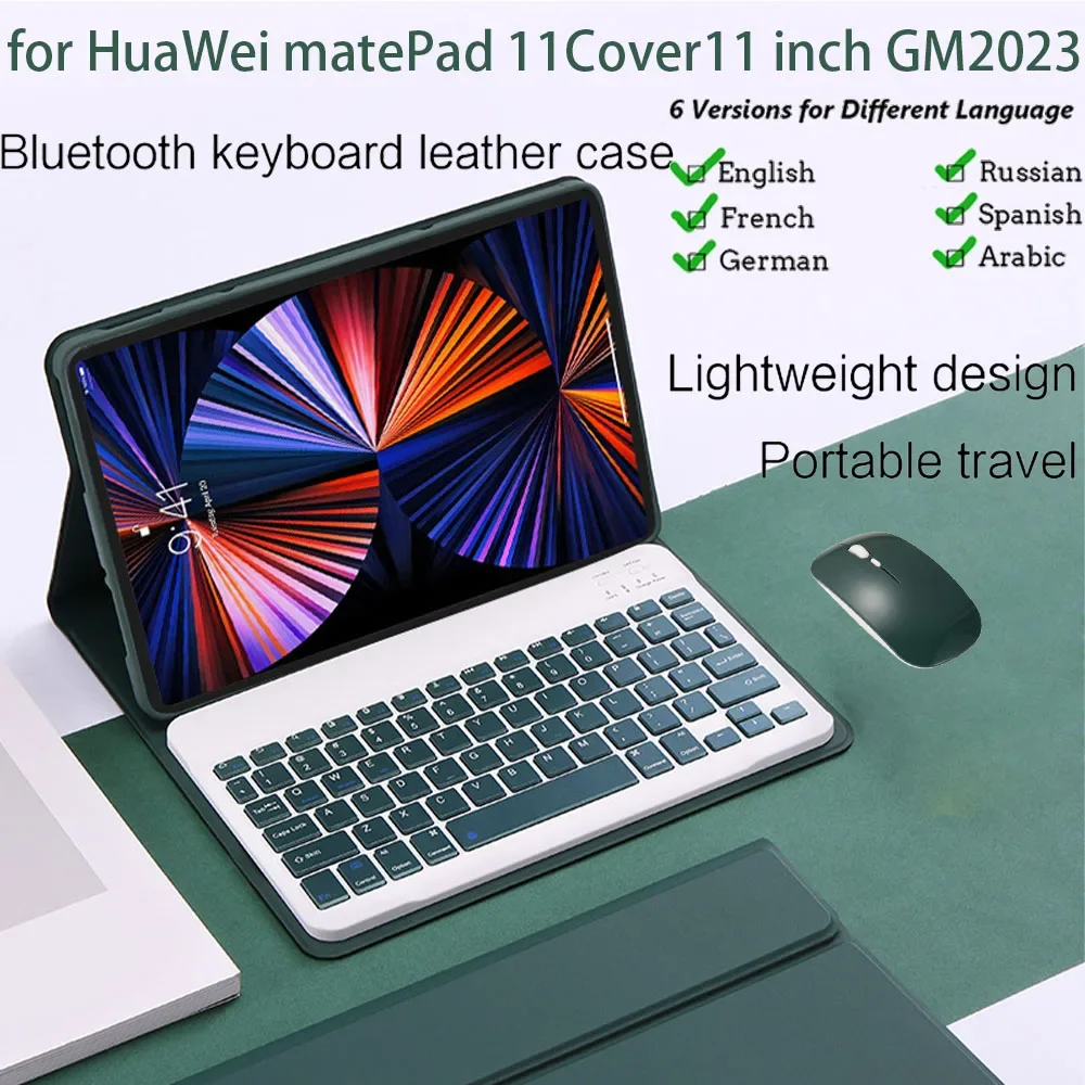 

Чехол для клавиатуры HuaWei Matepad11 дюймов GM2023 с магнитным чехлом-русский, иврит, французский