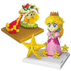 Mini Block Anime King Bowser Model Princess Peach Building Bricks Kids Toys Yoshi Auction Figures Children Christmas Gifts 2508