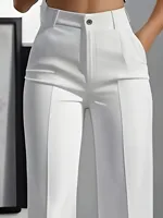 European and American cross-border 2025 new women’s high-waisted, draped, straight-cut, simple suit pants for women