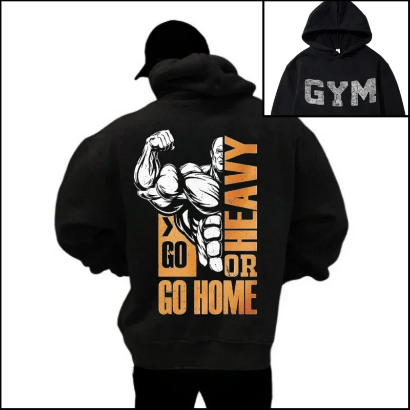 Herbst Winter Mode Meistverkaufte Muskel Druck Männer Frauen Mit Kapuze Sweatshirt Täglichen Outdoor Fitness Casual Lose Warme Sportswear