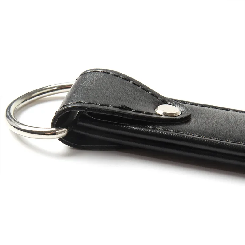 Quincunx Stainless steel Spikes Leather Whip for Horse Training equestrian whip
