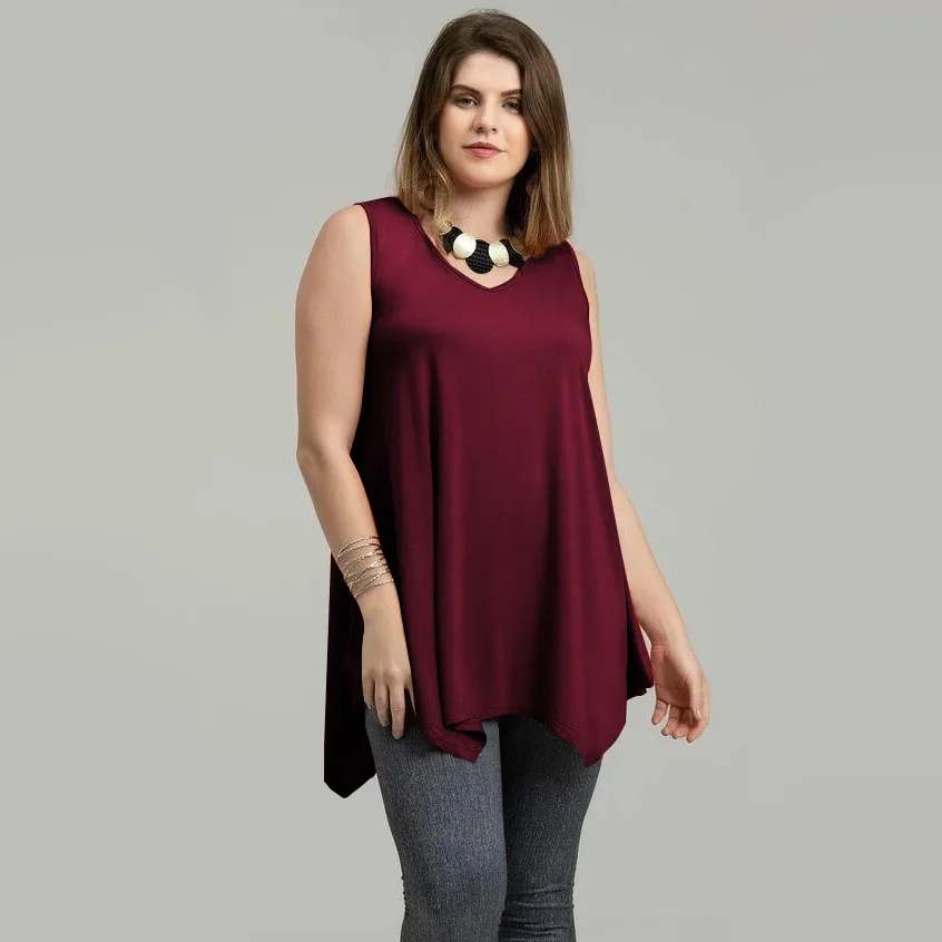 Sólida com Decote em v Solto sem Mangas Wear em Casa Jhbeute Tamanho Grande Feminino Topo Casual Novo Verão Oversized Colete Roupas Femininas Cor 21 Computers & Electronics