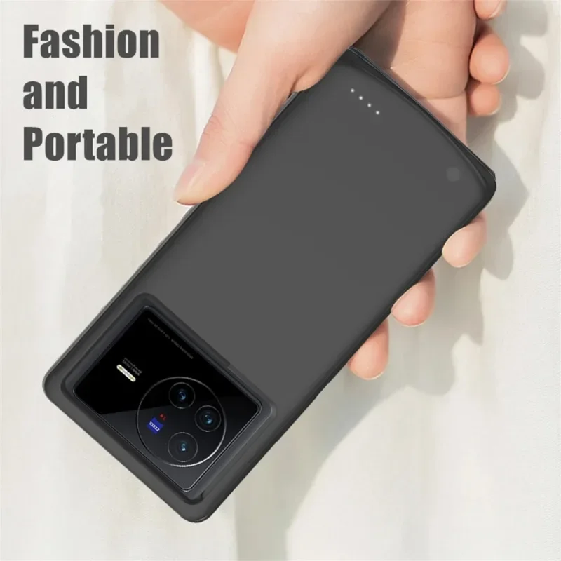 VIVO X80 X80Pro용 10000mAh 휴대용 배터리 충전기 케이스 VIVO X80 파워 케이스용 외부 전원 은행 충전 커버