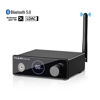 AIYIMA DAC-D5 헤드폰 앰프 디코더, 블루투스 5.0 리시버, USB APTX-HD LDAC HIFI 디코더 지원, ES9038