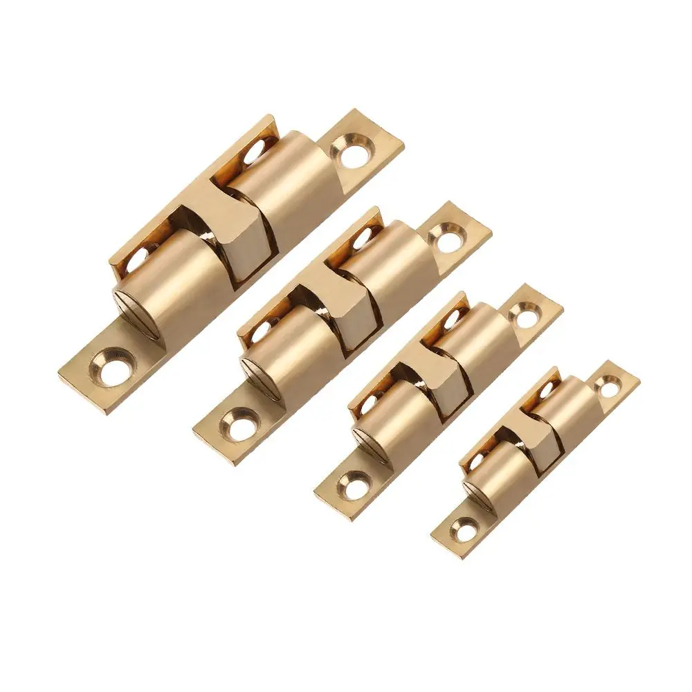 42/50/60/70mm Brass Inner Door Buckle Wardrobe Cabinet Door Bead Lock Switch Closer Catch Touch Push Damper er With Screws