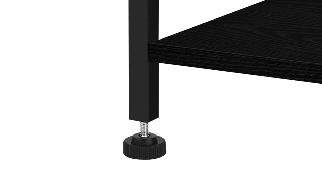black nightstand with storage