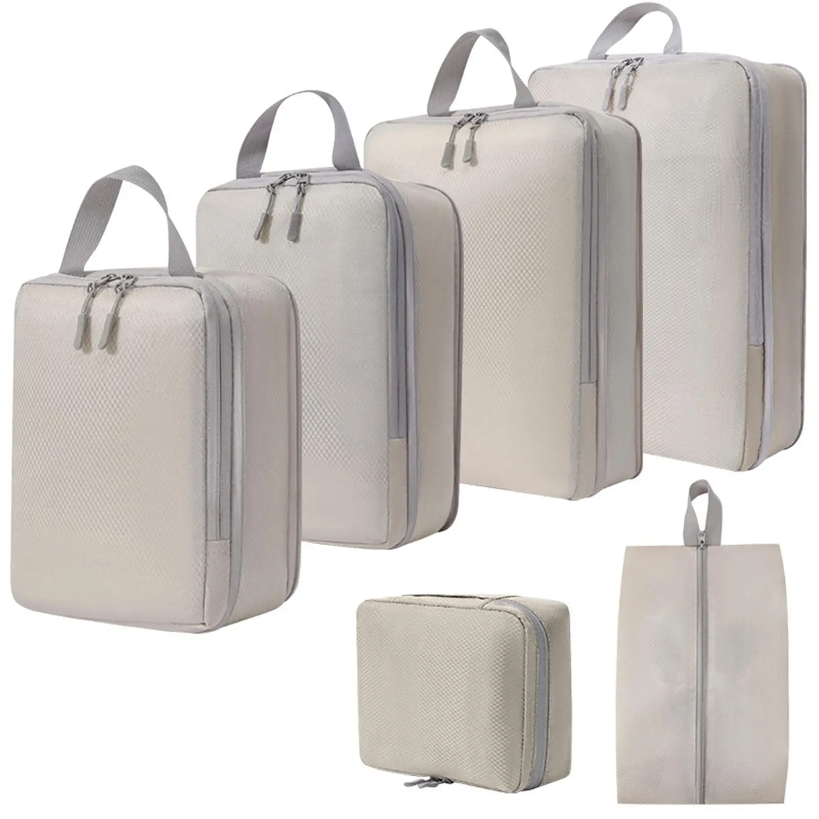 6Pcs Packing Cubes Can Be Hung Luggage Packing Organizer for Hiking Family Vacations Outdoor Camping Business Trips Backpacking