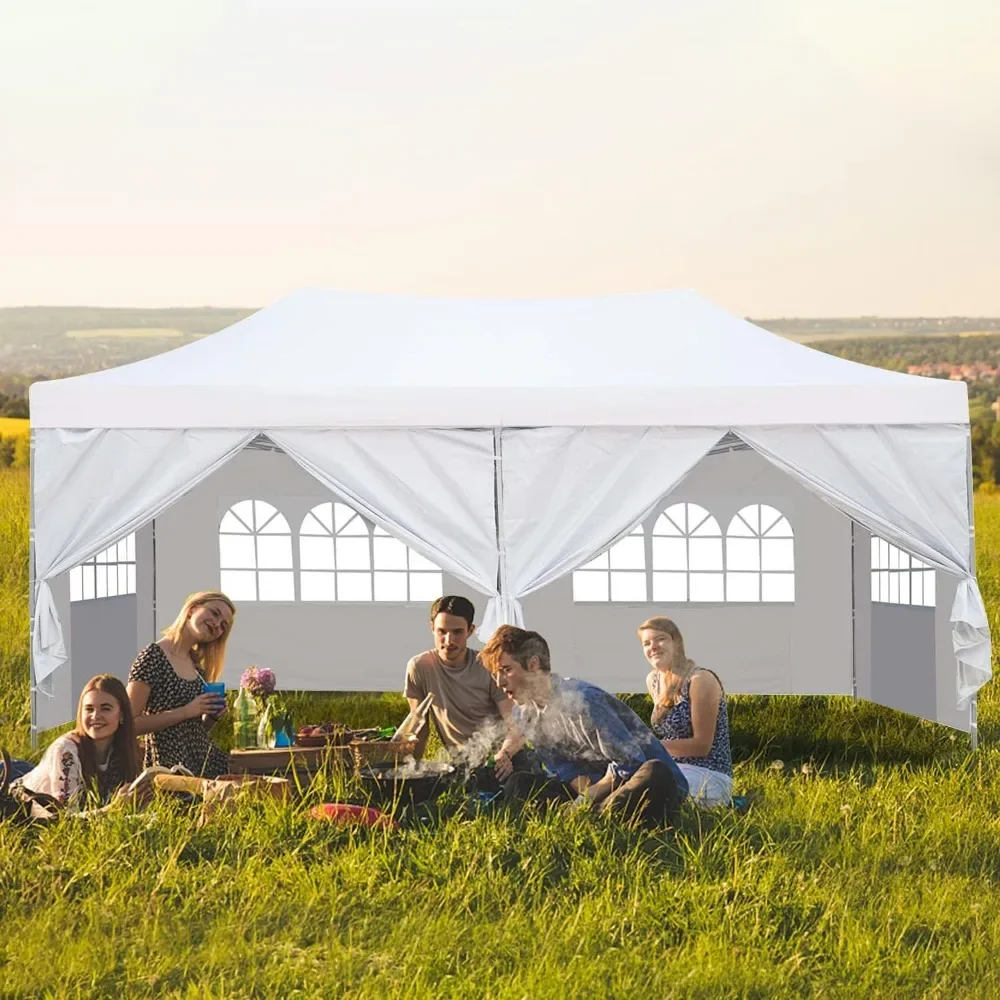 

Canopy, Folding Tents for Parties, Heavy Duty Gazebos with Removable Sidewalls and Wheeled Bag Waterproof,Canopy