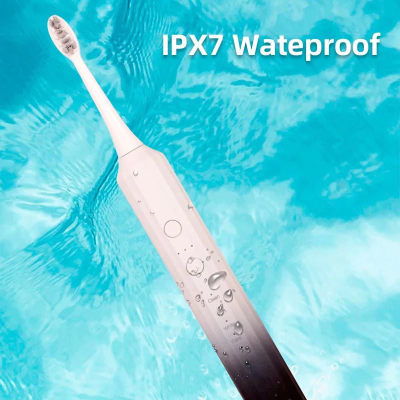 전동 칫솔 치아 청소 브러시 ??방수 USB 충전식 칫솔 5가지 모드 IPX7 부드러운 머리카락 3개 교체 헤드 포함