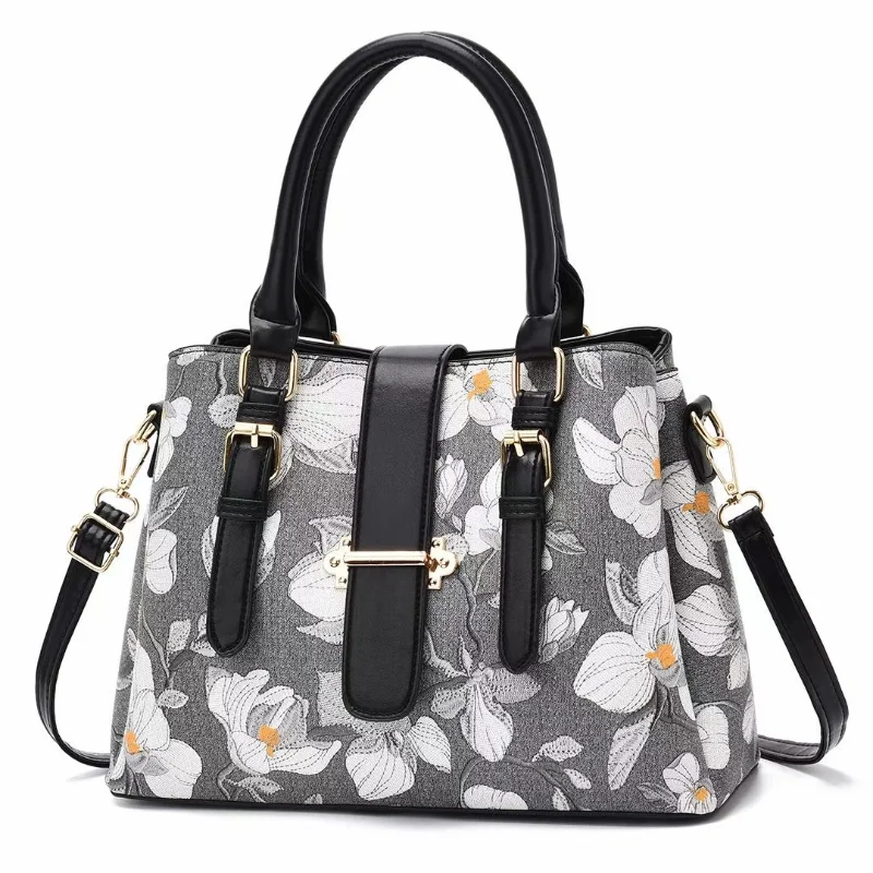 

Women New 2023European and American Fashion Luxury Large Flower Bag Trend Large Capacity Single Shoulder Messenger Handbag Woman