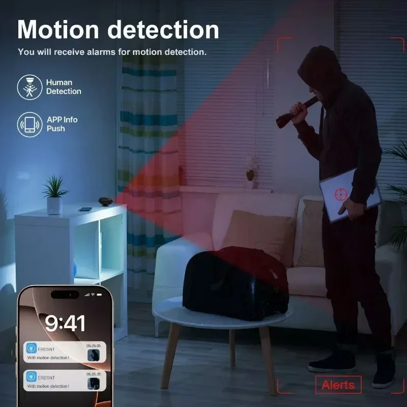 Portable 1080P HD Mini Camara Espia Wifi Smart Home IP Security Protection Small Keychain Camera Night Vision Miniature Camera 4