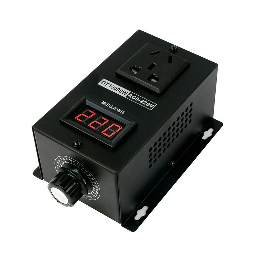 0V-220V 고전력 실리콘 제어 전자 전압 조정기 모터 팬 속도 전기 가변 속도 컨트롤러 10000W