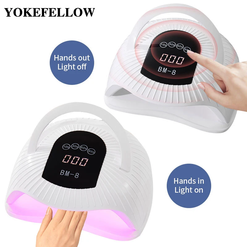 300W Professional Nail Dryer Lamp Big Power 72LEDs Portable UV LED Nail Lamp with 4 Timer Large Space For Drying Nail Gel Polish 6