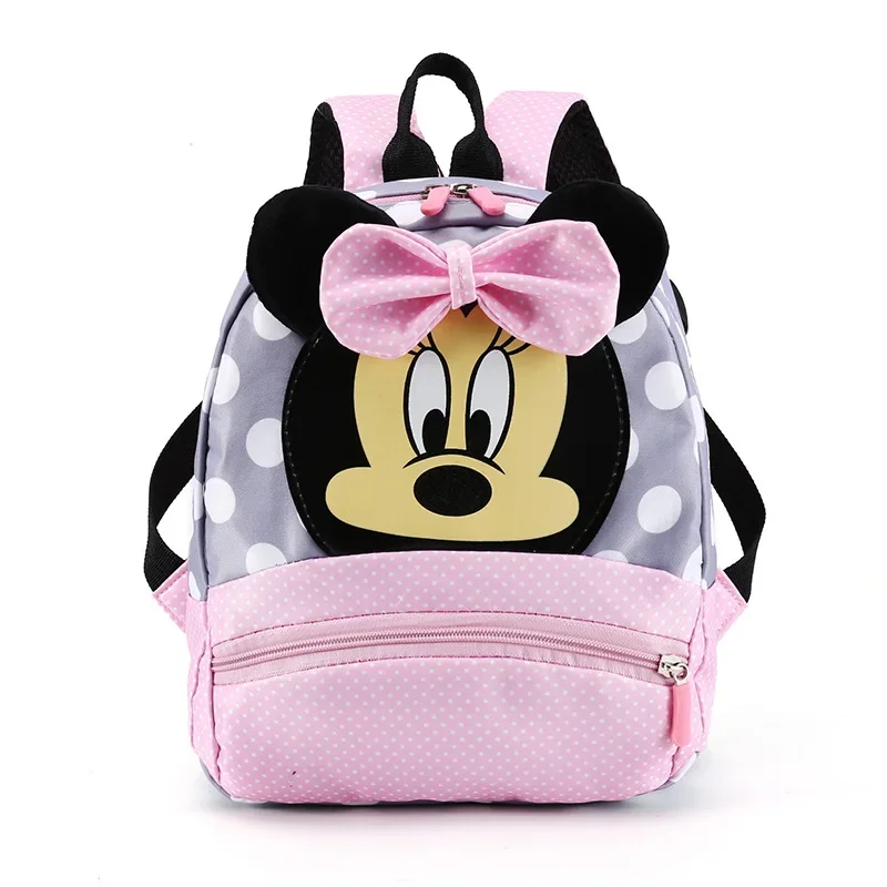 

Disney Anime Cartoon Backpack For Baby Boys Girls Minnie Mickey Mouse Children Lovely Schoolbag Kindergarten Kids Toys