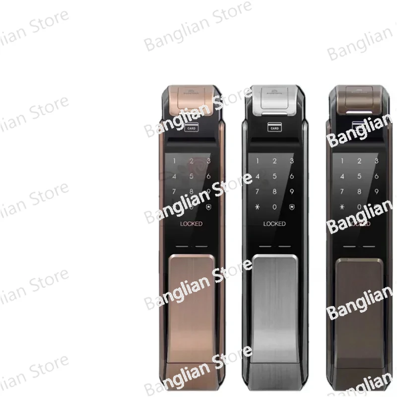 

For Samsung SHS-P718 Push Pull Handle with Fingerprint Digital Smart Home Lock and Rfid Card VerificationCD