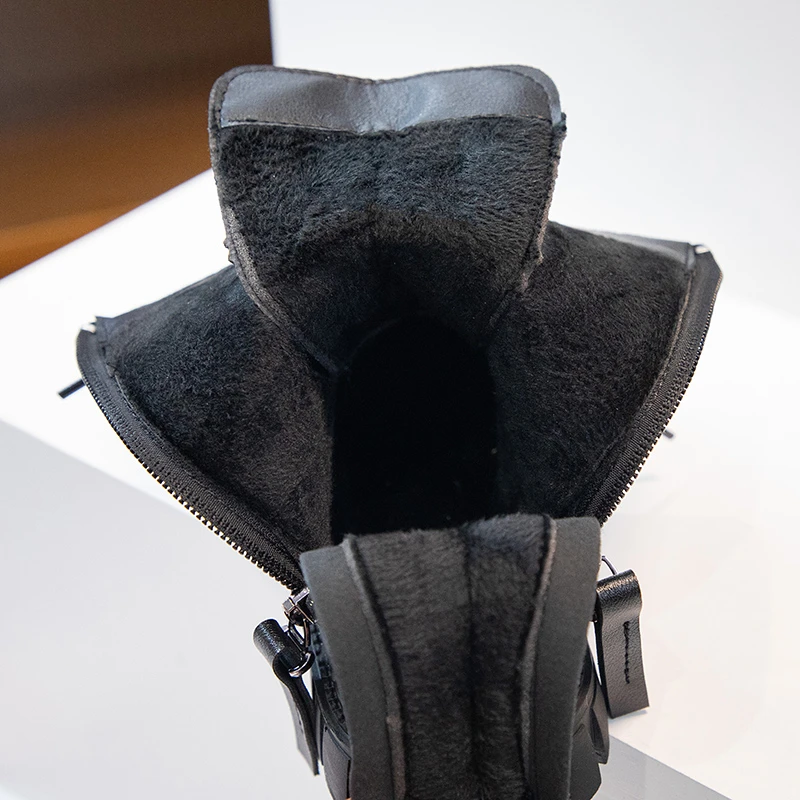 Kids Fleece Winter Boots Non Slip for Boys Girls