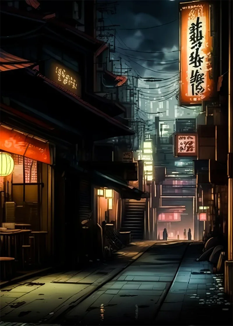 thumbnail image 1 of Póster de paisaje urbano de Tokio de Japón, neón pop, impresiones estéticas, paisajes naturales, cómics de anime, arte de pared, impresión en lienzo, decoración del hogar, 1 of 5