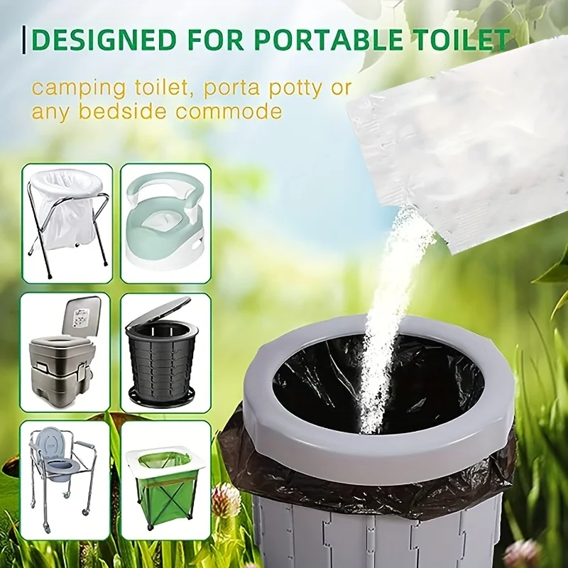 10pcs Poo Urine Powder Safe Easy to usefor Portable Toilet for