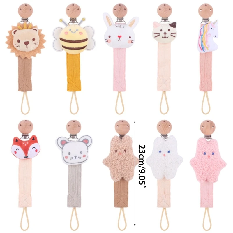 Pacifier Clip 1Pc Baby Cartoon Animal Dummy Chain Non-drop Nipple Holder Teether Pendant Soother Clip Rope Infant Product