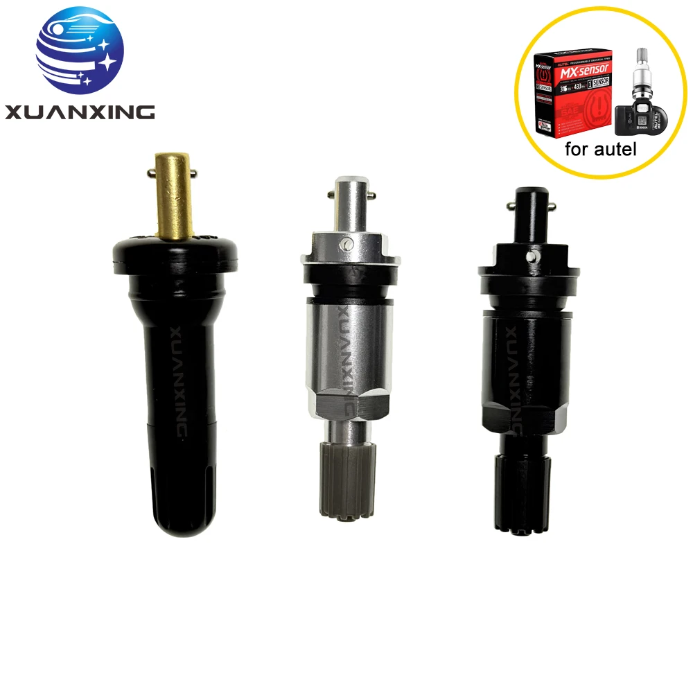 4PCS ยางวาล์ว Stem กดโลหะยางสีดํา TPMS สําหรับ Autel MX Sensor 1