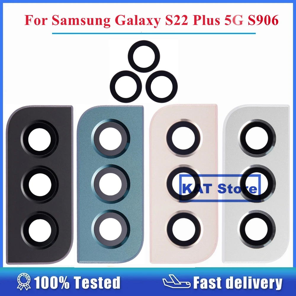 

For Samsung Galaxy S22 Plus 5G S906 Back Camera Ring Frame Bezel Cover Glass Lens Spare Part Replacement