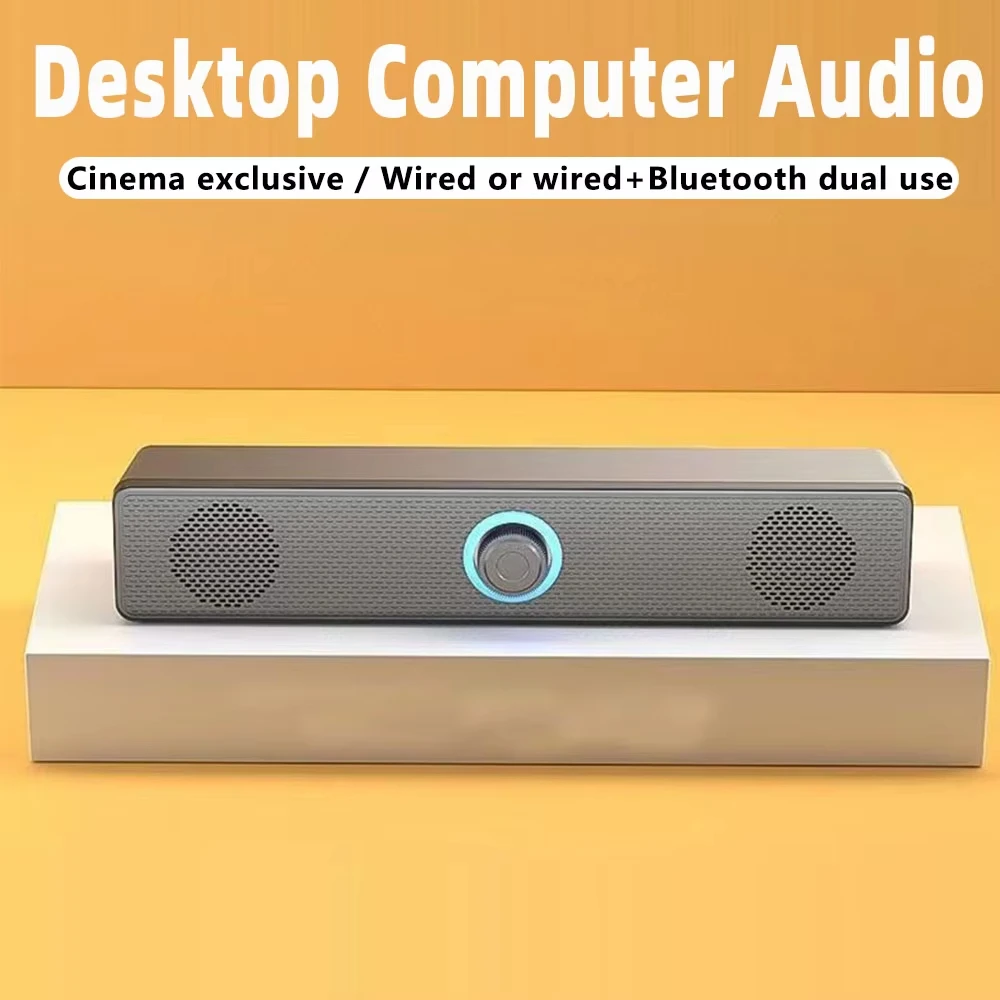 새로운 USB 전원 PC 사운드바 - TV PC 노트북 게임용 유선 및 무선 Bluetooth 스피커 홈 시어터 서라운드 오디오 시스템 양호