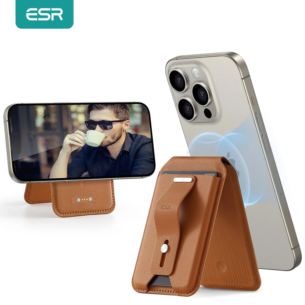 Esr Per Iphone 15 Pro Max Magsafe Wallet Stand Per Iphone 14 15 Smart Geo Wallet Magnetic Card Storage Per Iphone 12 13 Pro