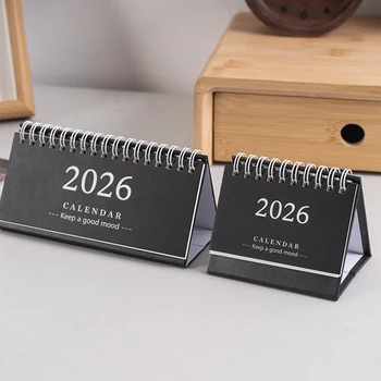 2026 Mini calendario da tavolo Blocco note da tavolo Ornamento Calendario semplice carino, regalo di Natale Capodanno, calendario da tavolo pianificatore giornaliero