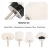 7Pcs Wear Resistant Buffing Wheel Mushroom T-Shaped Wheel Grinding Head Shank Lint Polishing Wheel for Wood Metal Glass 5