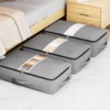 Large Capacity Clothing Storage Bag, Clothing Organizer, Bedroom Wardrobe Closet Bag, Portable Handles, Collapsible, Gray 1