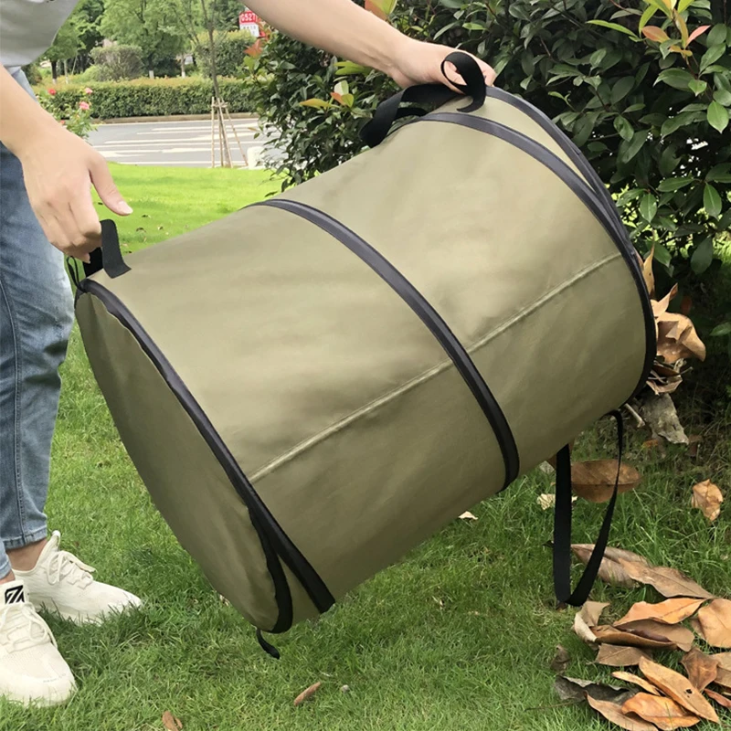 Garbage Storage Trash Bag Portable Collapsible Pop Up Garden Leaf Trash Can Flowers Garden Camping Grass Bin trash can garbage bags