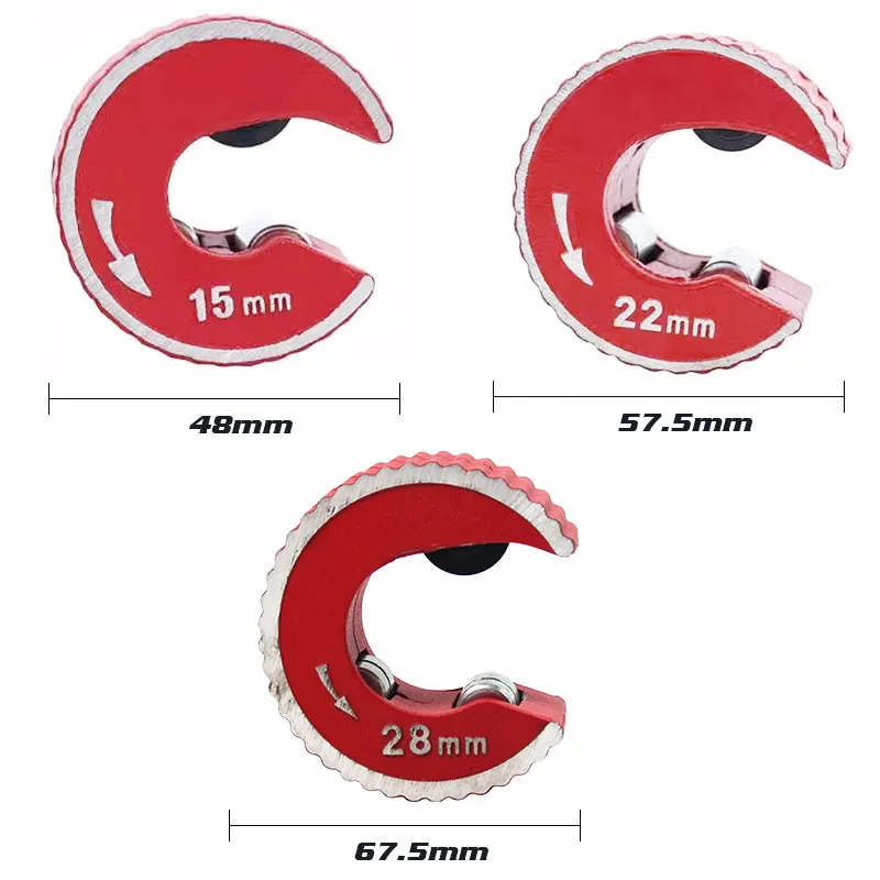 1pc 15mm/22mm/28mm 자동 잠금 원형 파이프 커터 미니 핸드 헬드 회전 유형 금속 절단 도구 구리 튜브 수동 도구