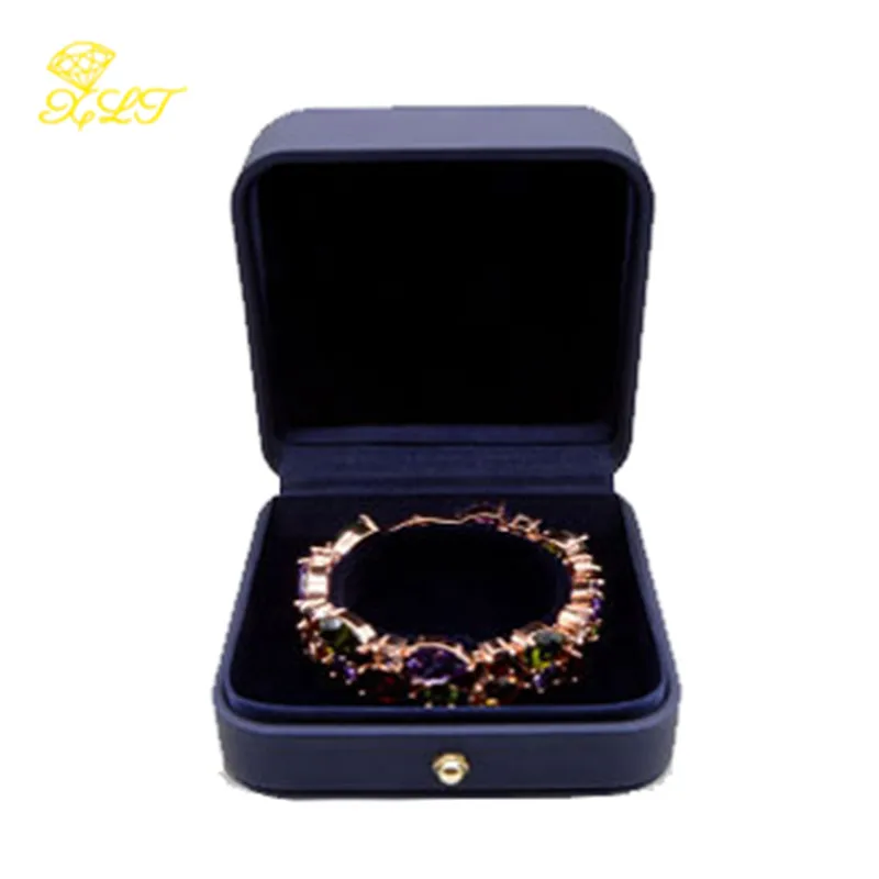 3 Colors High-end Ring Box Wedding Creative Pendant Box Jewelry Box And Packaging PU Leather Box For Jewellery Display