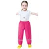 Kids Raincoat Rain Pants Waterproof Cartoon Children’s Kids Rain Dungarees Mud Trousers Waterproof Breathable for Girls Boys 4