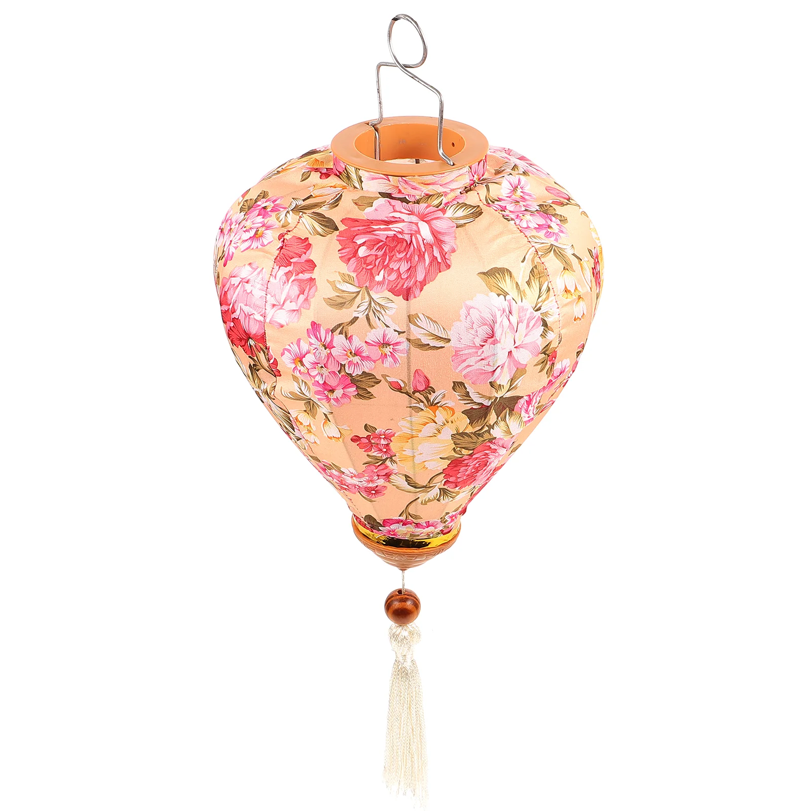 

Украшение-фонарик, элегантный Овальный Шелковый цветочный узор, осень, свадьба, Вьетнам, украшение средней длины