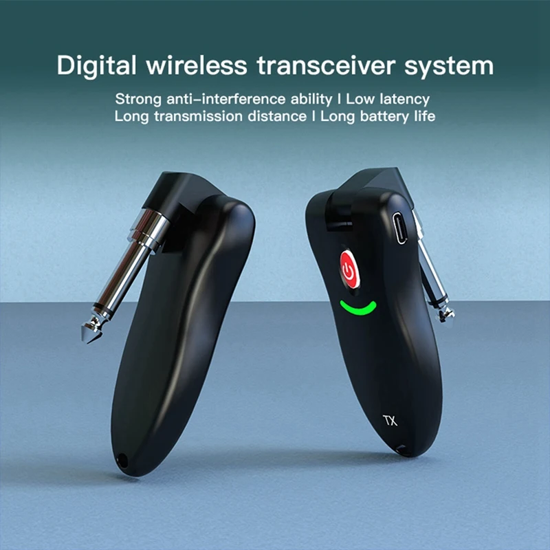 Wireless System Audio 09T Transmitter Receiver Pickup USB Rechargeable Wireless System For Electric Guitar Bass-AA74