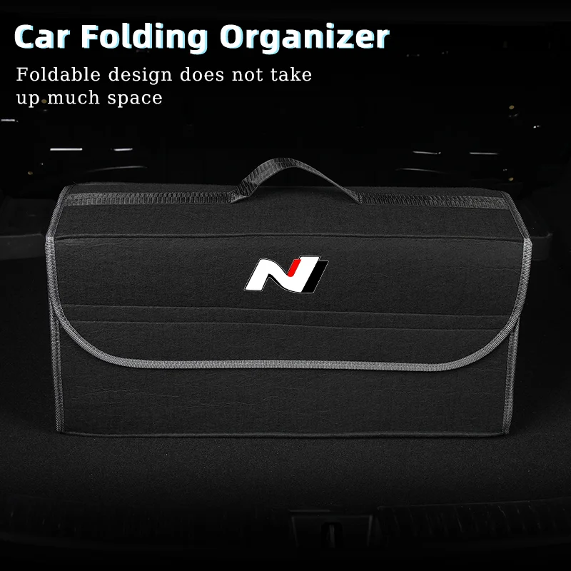 Auto Stamm Lagerung Tasche Filz Verstauen Box Werkzeuge Organizer Zubehör Für Hyundai N I30 I20 IX35 Accent Tucson Elantra Getz Genesis – Detail 7
