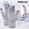 HOT New Men Women Warm Winter Touch Screen Gloves Stretch Classical Knit Mittens Wool Full Finger Outdoor Cycling Driving Female 5